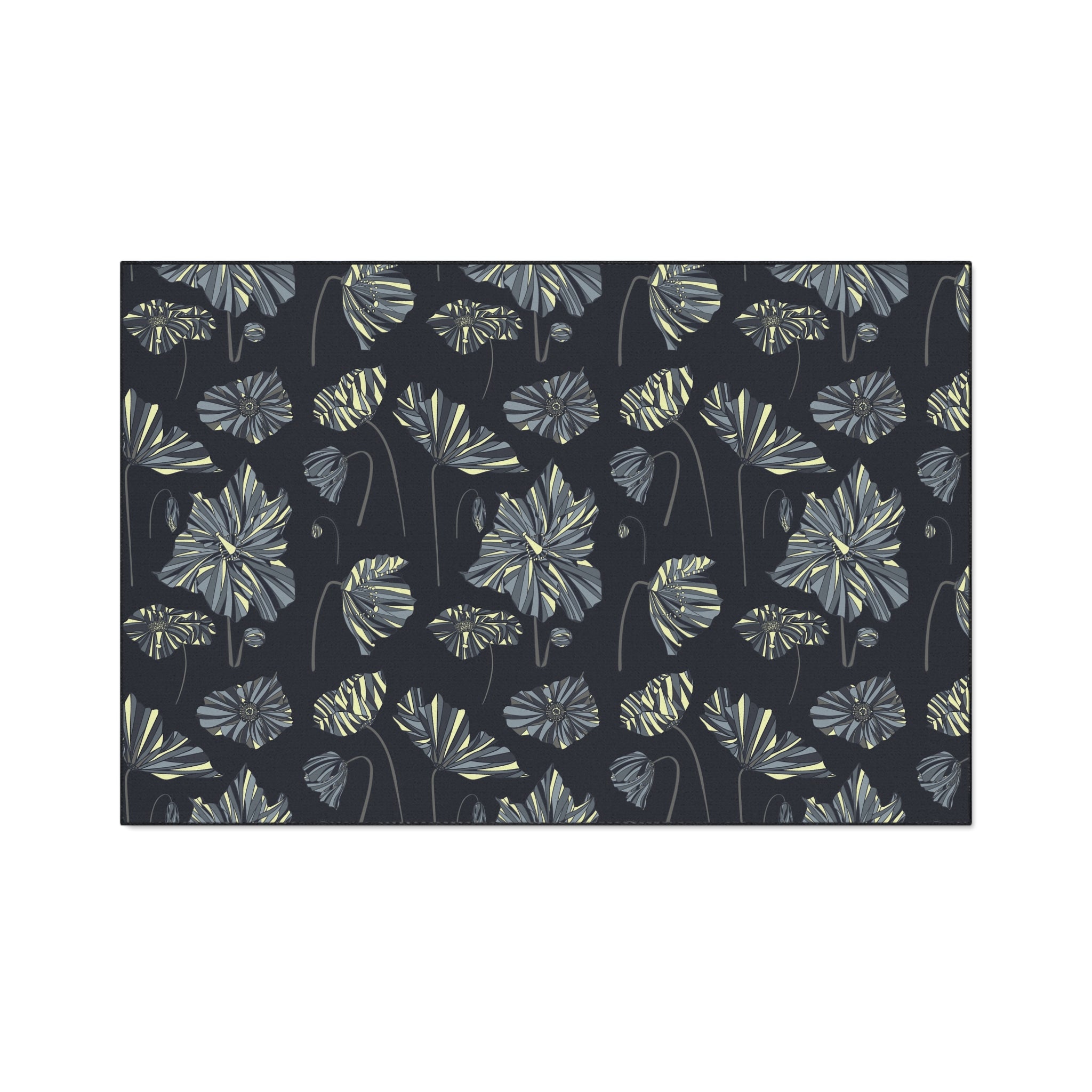 Heavy Duty Indoor/Outdoor Door Mat - Midnight Thunder Poppies