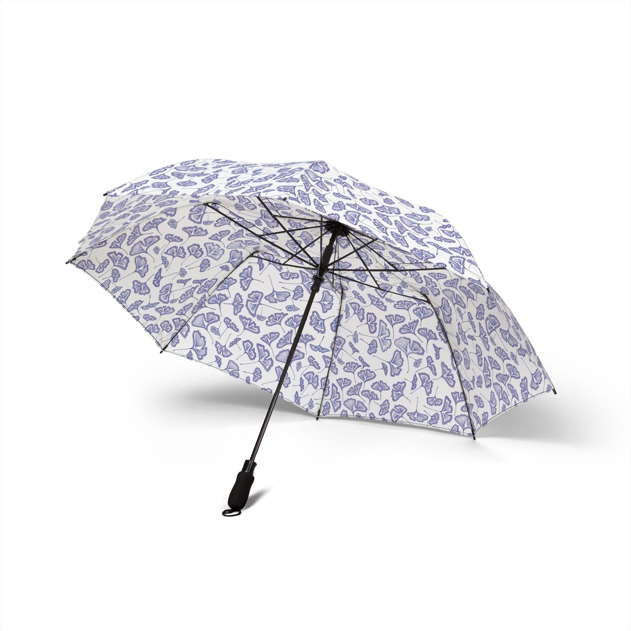 Lavender Gingko Semi-Automatic Umbrella