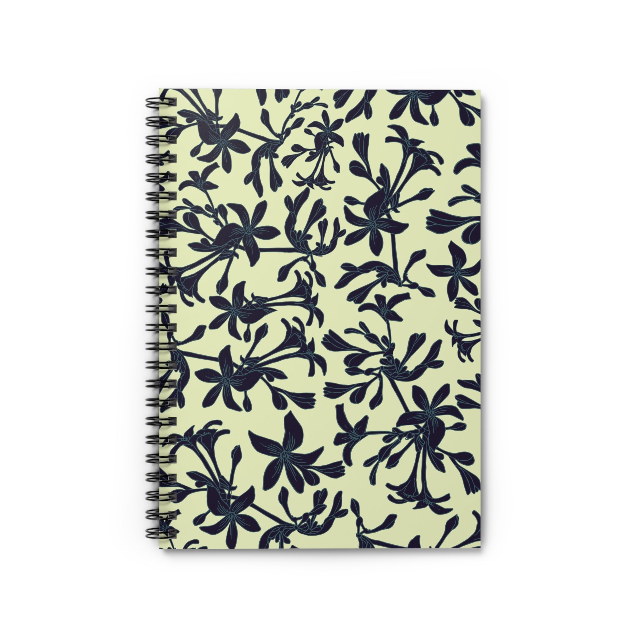 Black Orchids Spiral Notebook - Rule Lined