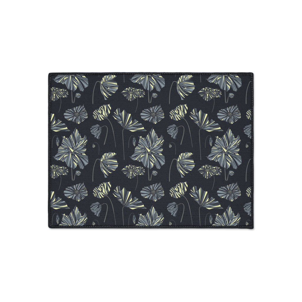 Heavy Duty Indoor/Outdoor Door Mat - Midnight Thunder Poppies