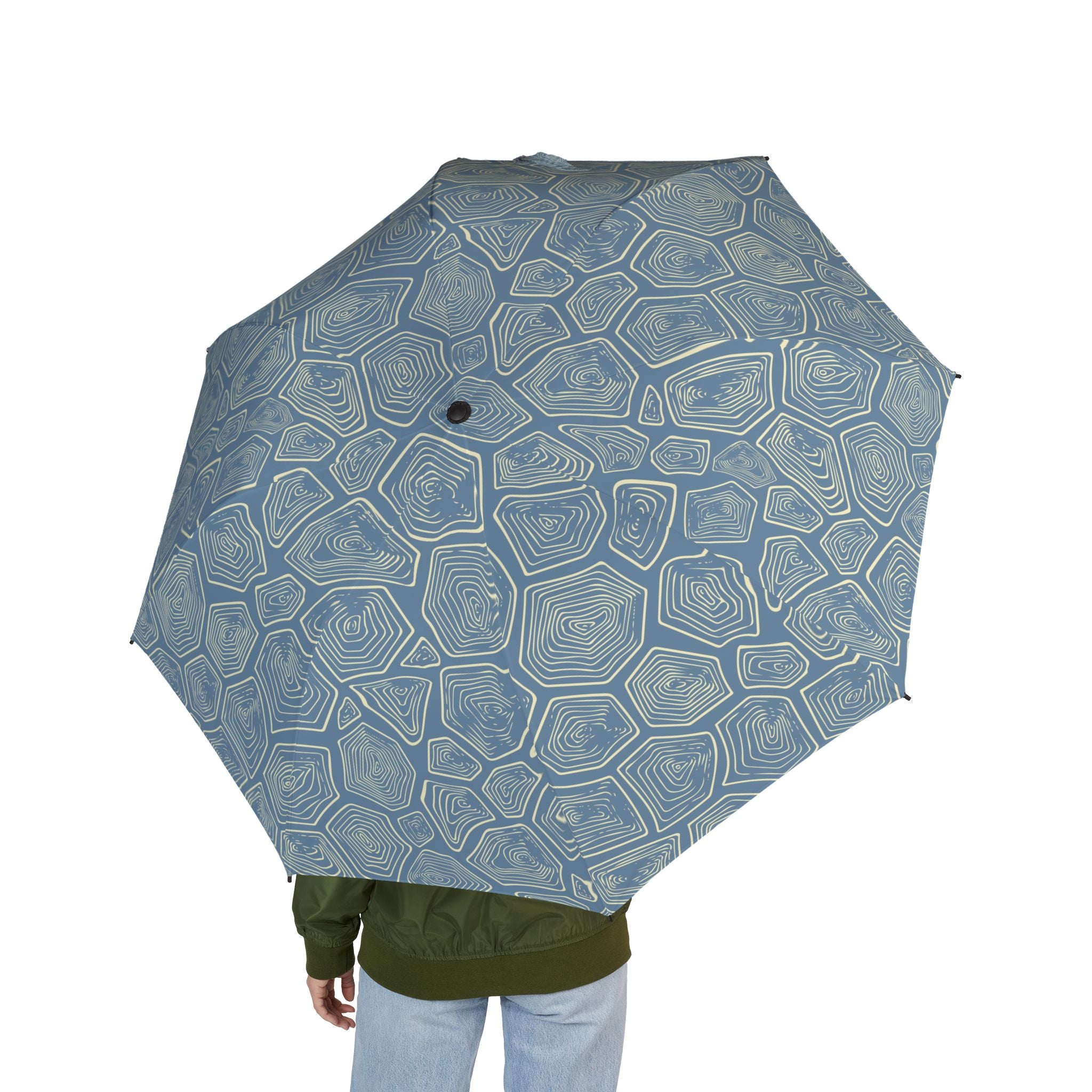 Blue Tortoise Semi-Automatic Umbrella