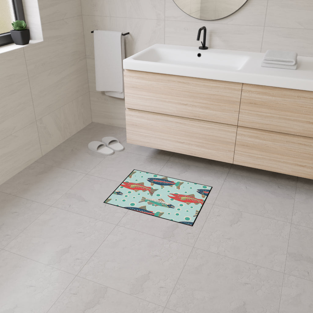 Heavy Duty Floor Mat - Tulip Lake Lodge Trout