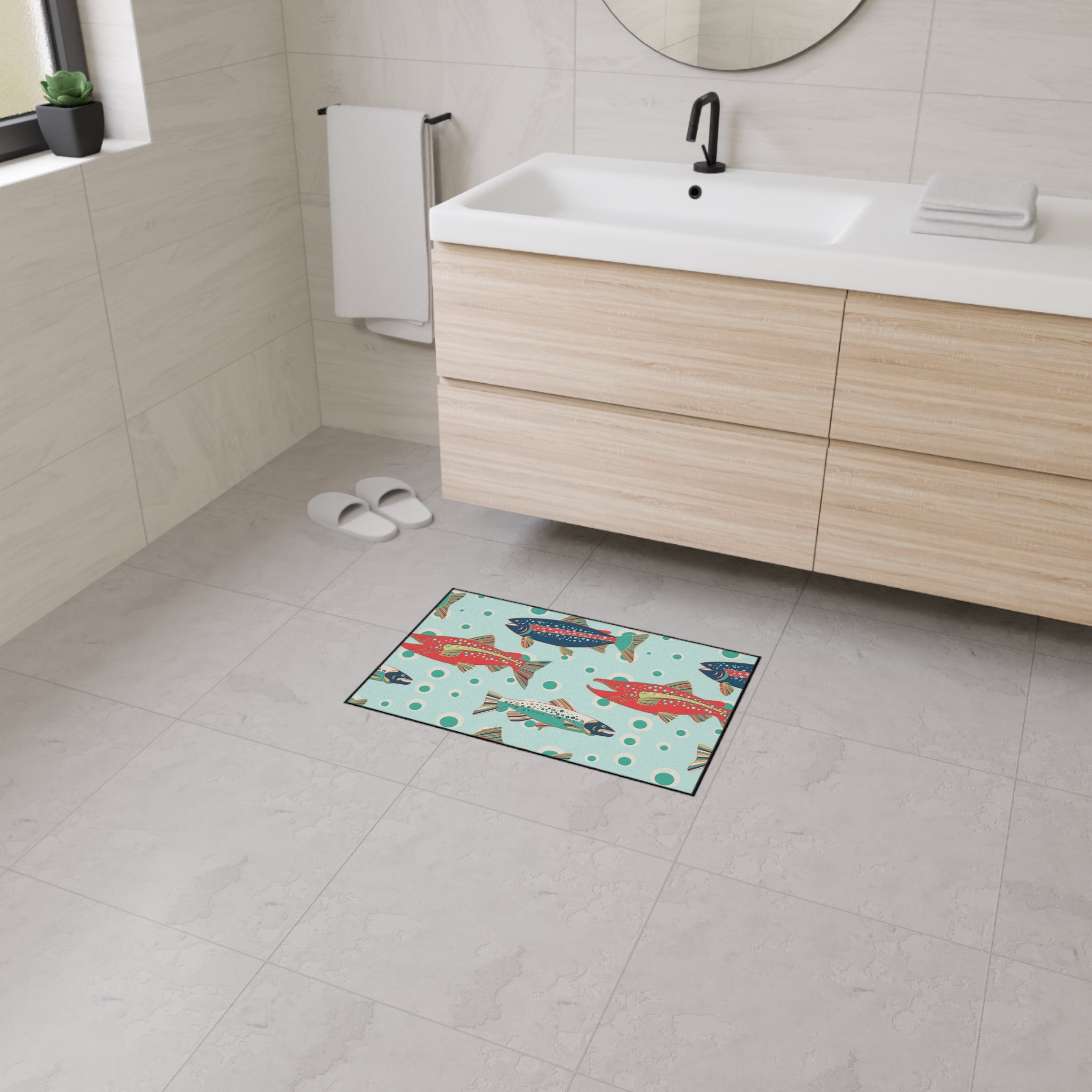 Heavy Duty Floor Mat - Tulip Lake Lodge Trout