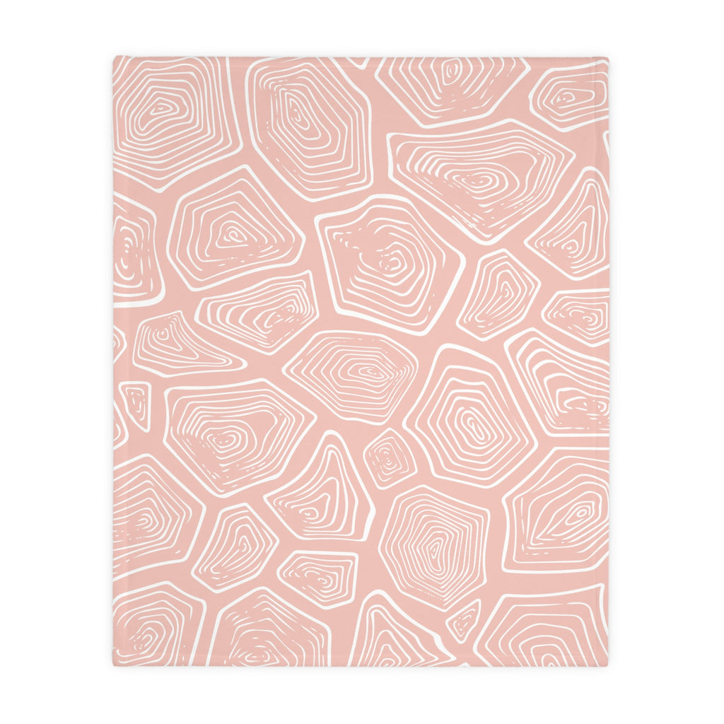 Cozy Velveteen Microfiber Blanket - Pink Tortoise