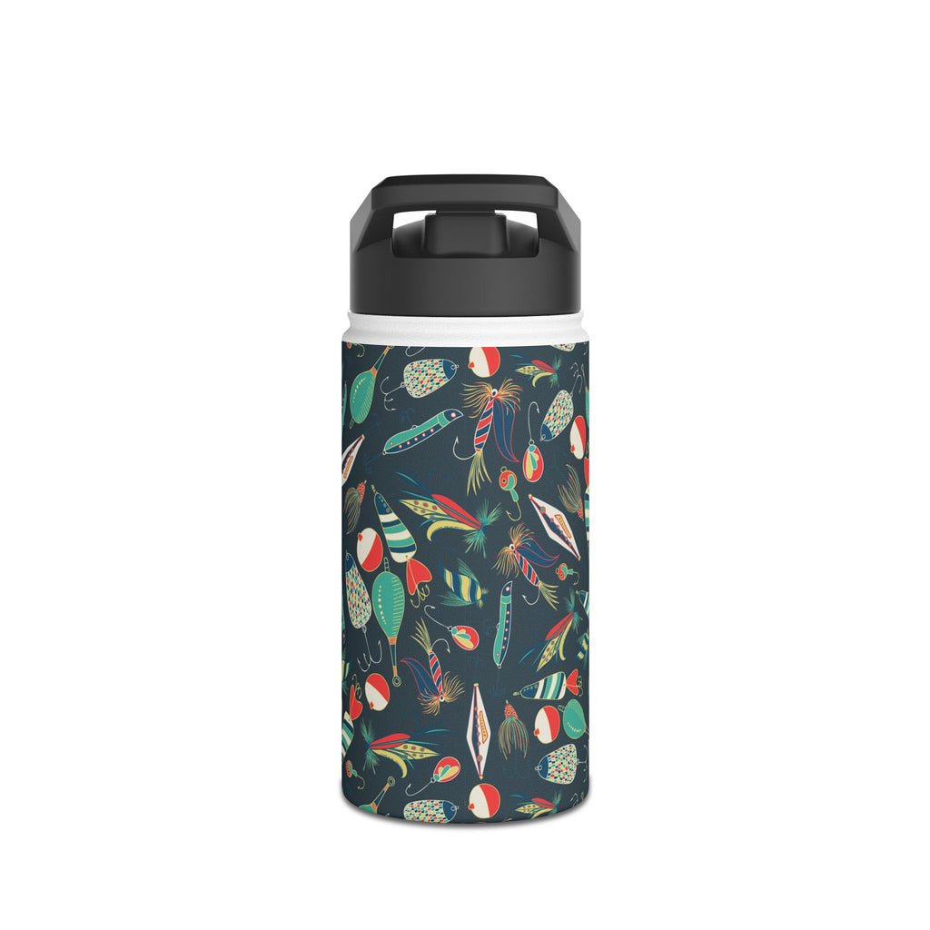 Fishing Lures Stainless Steel Water Bottle, Eco-Friendly Travel Thermos