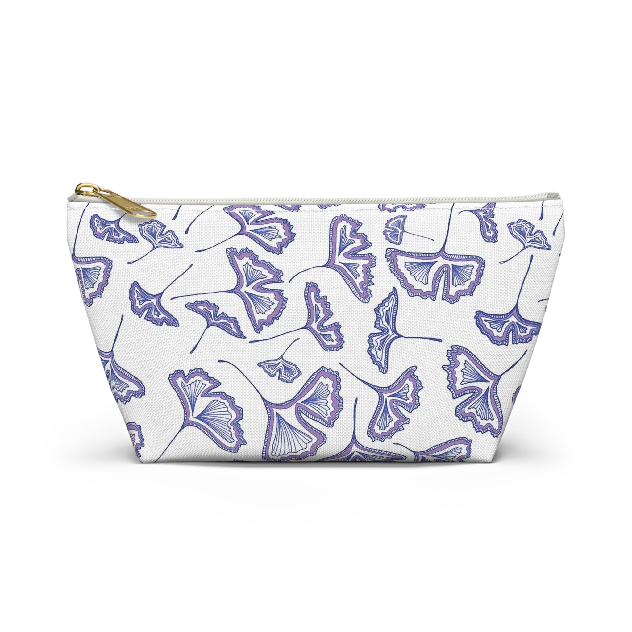 Ginkgo Leaf Accessory Pouch - Floral Makeup Bag, Travel Organizer, Gift for Her, Eco-Friendly Pouch, Stylish Storage