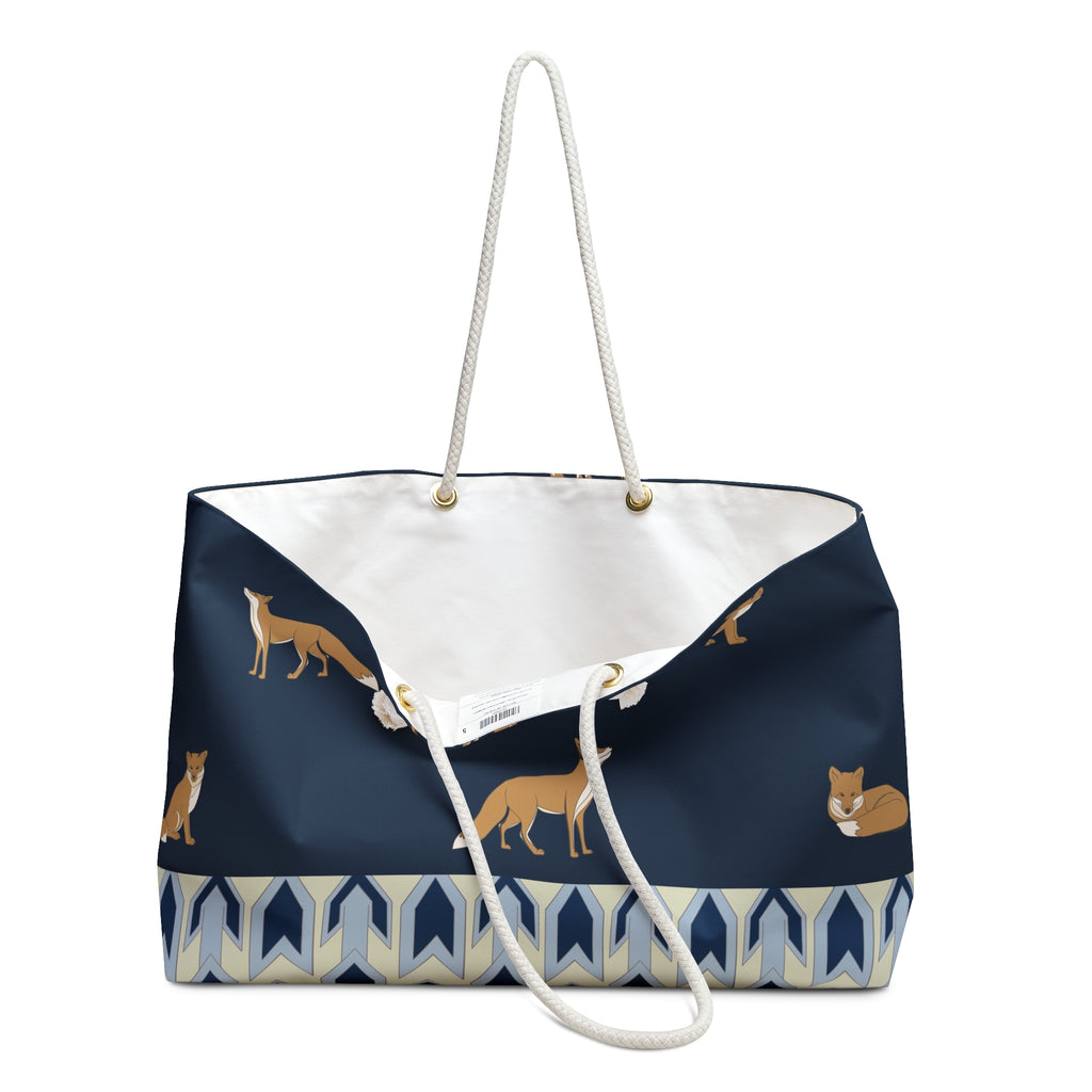 The Fox's Houndstooth Weekender Bag