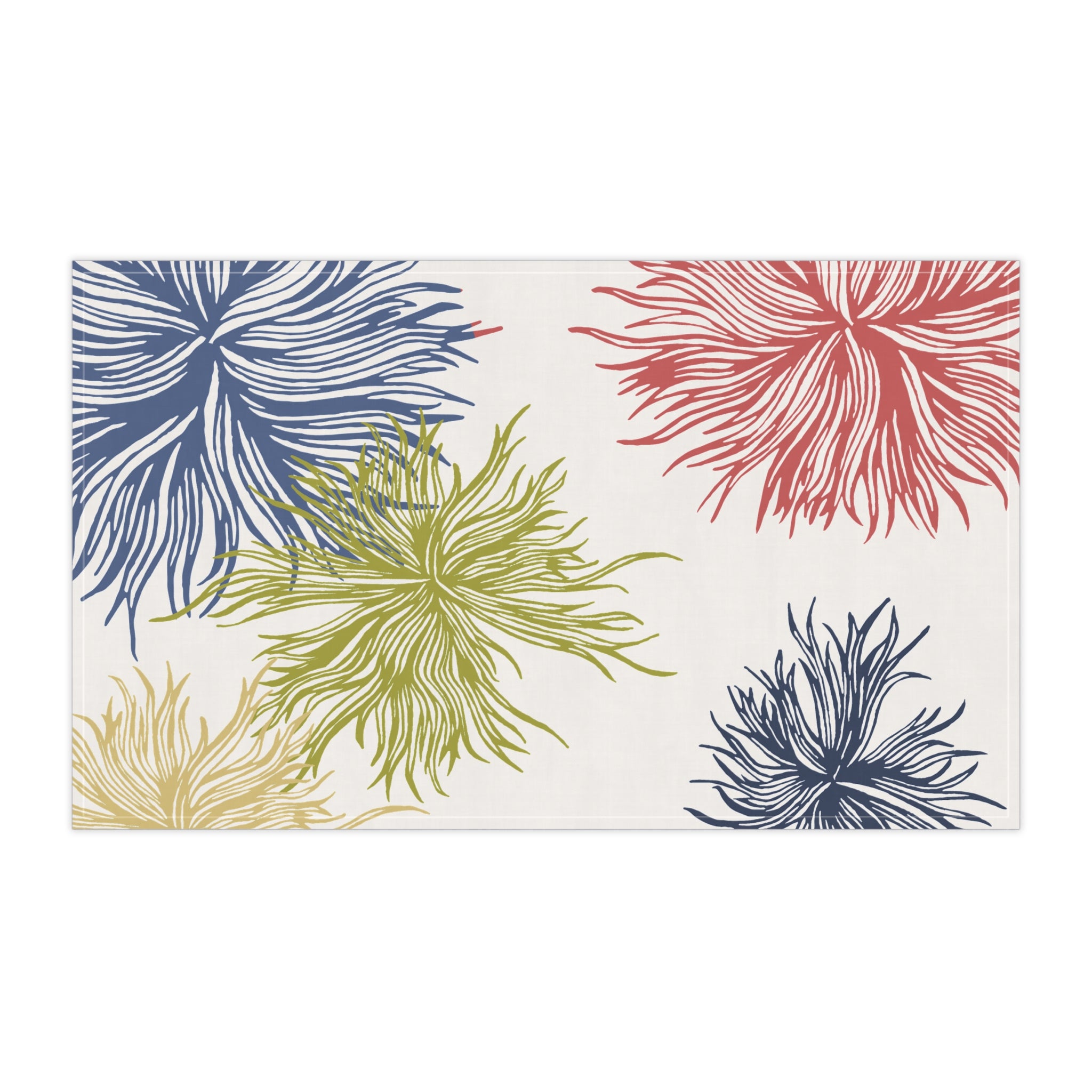 Red Anenome Kitchen Tea Towel