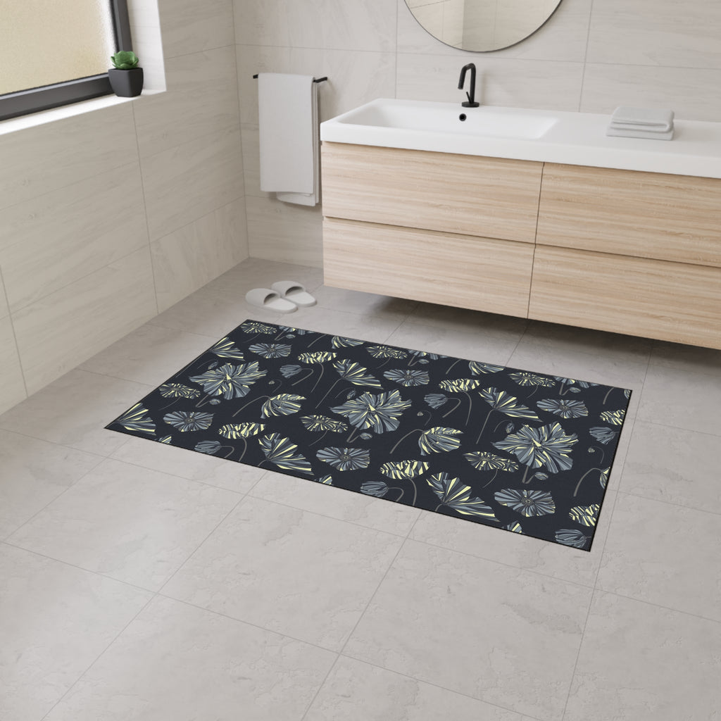 Heavy Duty Indoor/Outdoor Door Mat - Midnight Thunder Poppies
