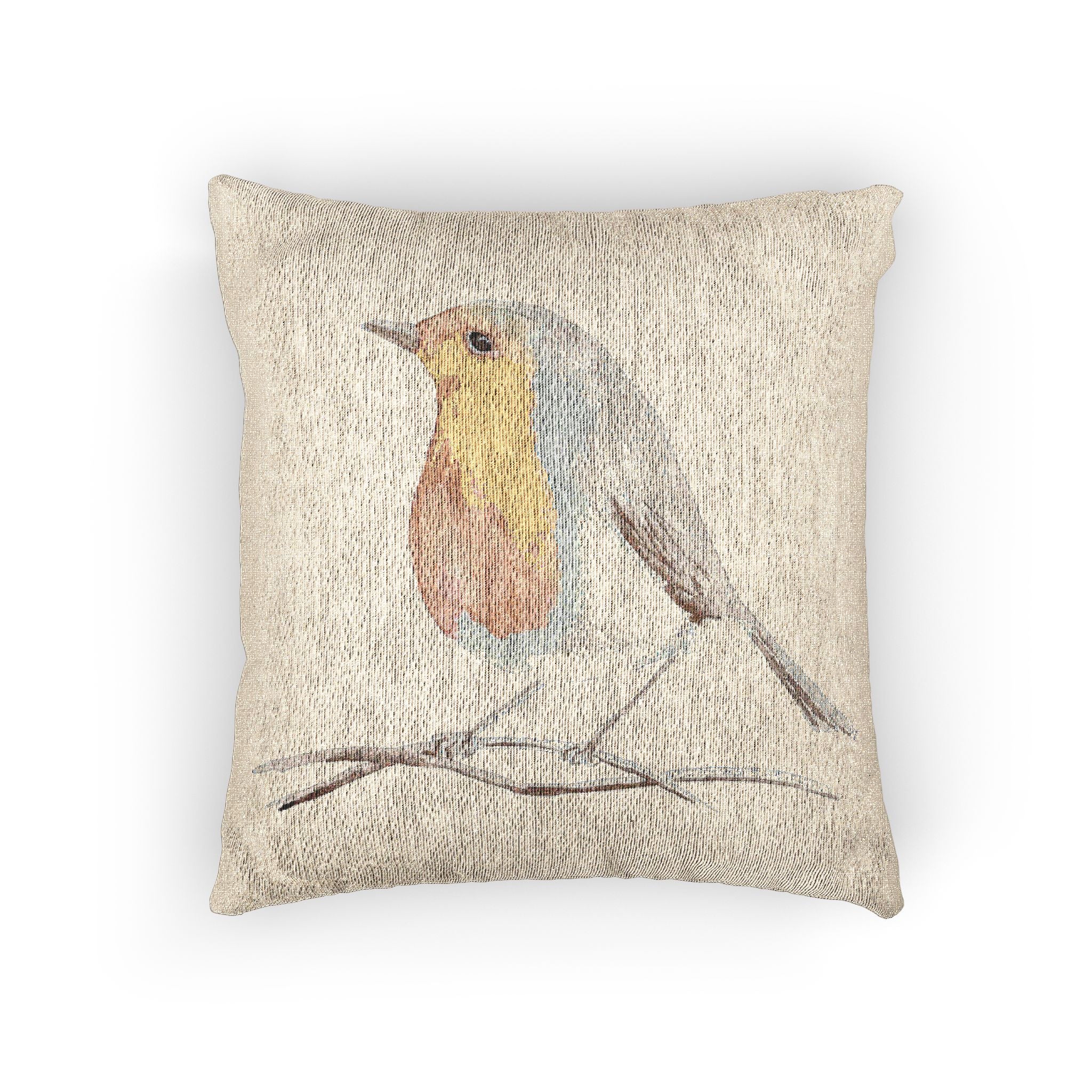 Robin Woven Throw Pillow
