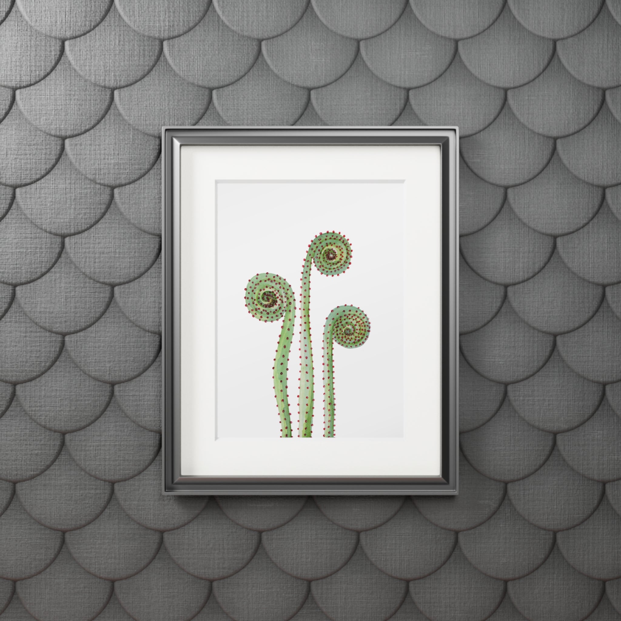 Fiddle Heads Watercolor Print