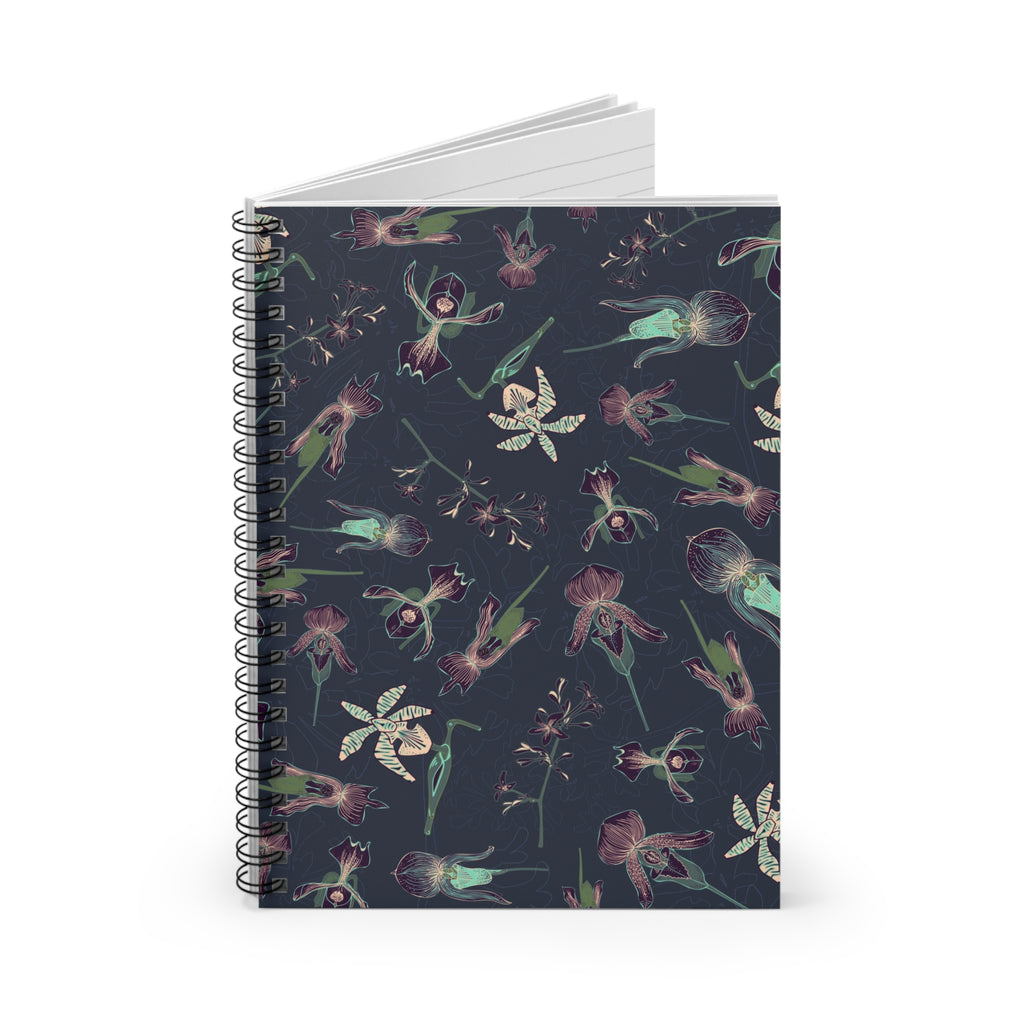 Orchids Sprial Notebook - Rule Lined