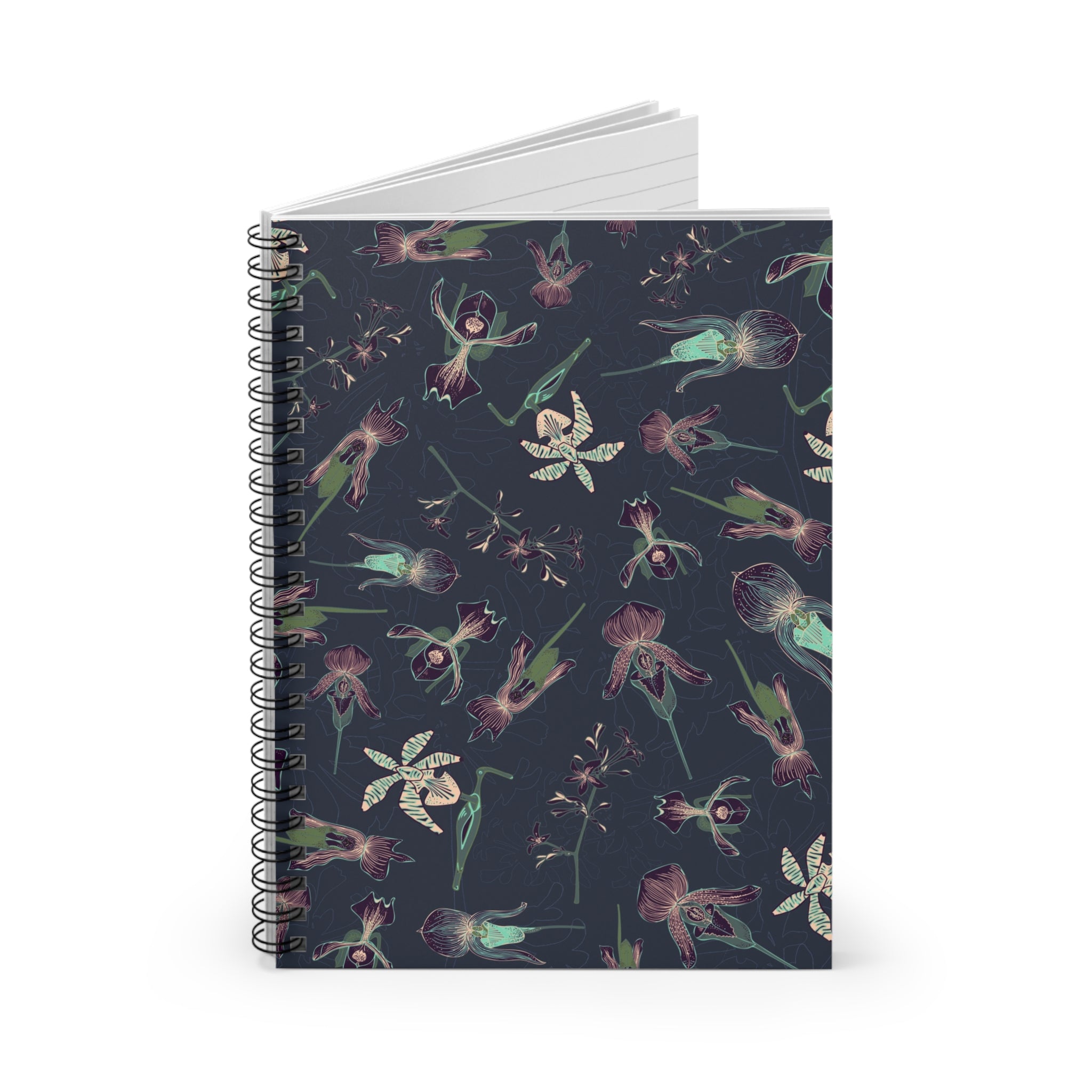 Orchids Sprial Notebook - Rule Lined