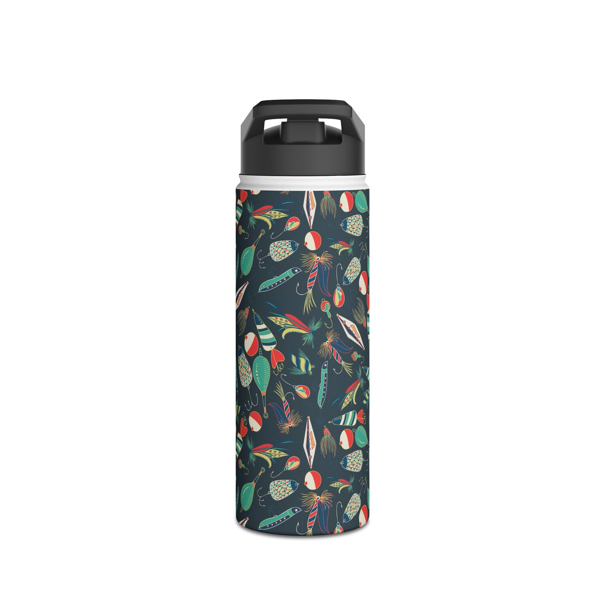 Fishing Lures Stainless Steel Water Bottle, Eco-Friendly Travel Thermos