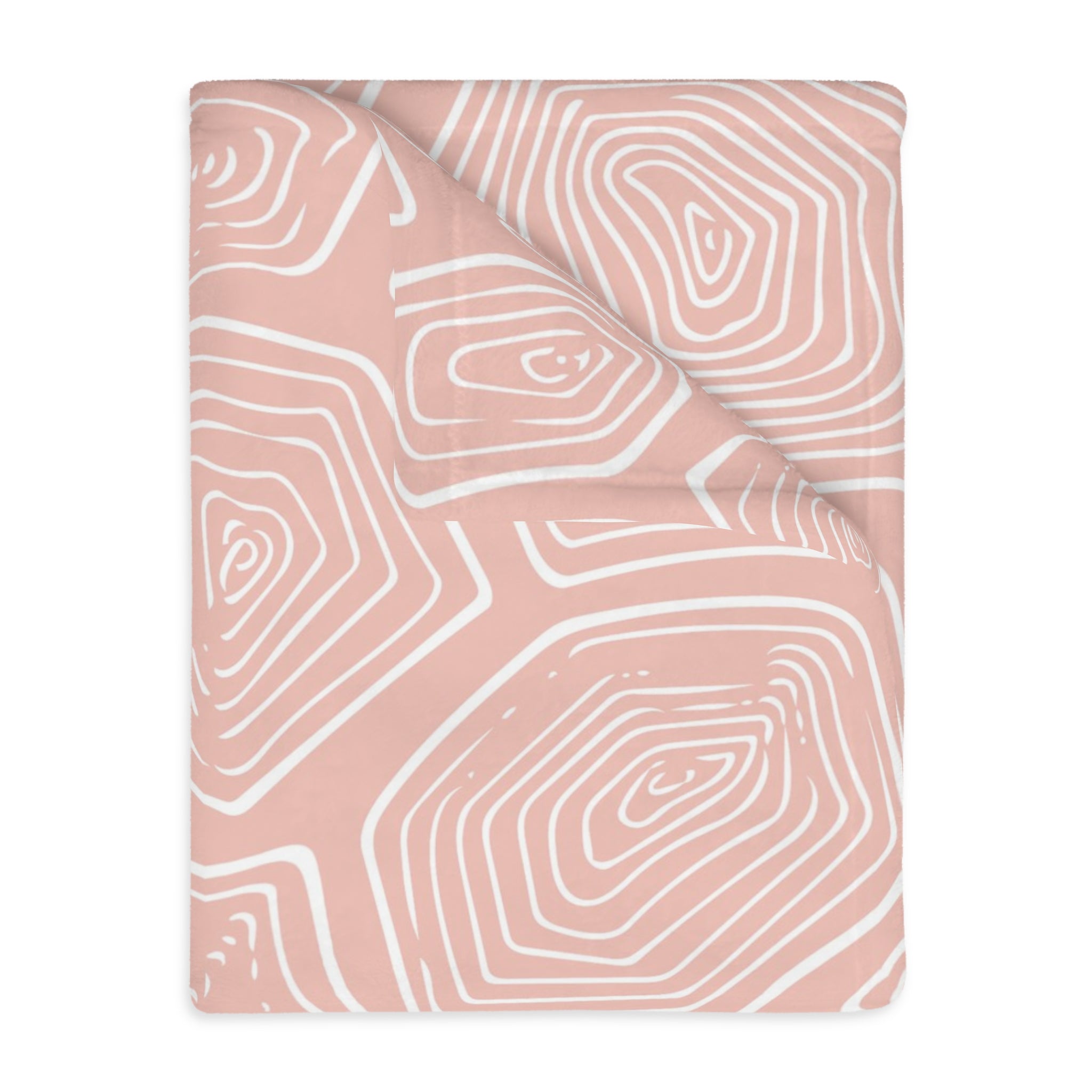 Cozy Velveteen Microfiber Blanket - Pink Tortoise