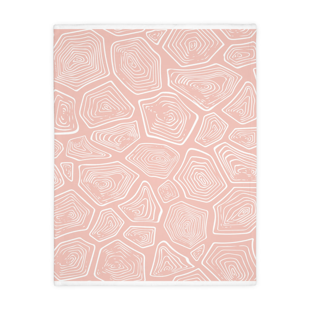 Cozy Velveteen Microfiber Blanket - Pink Tortoise