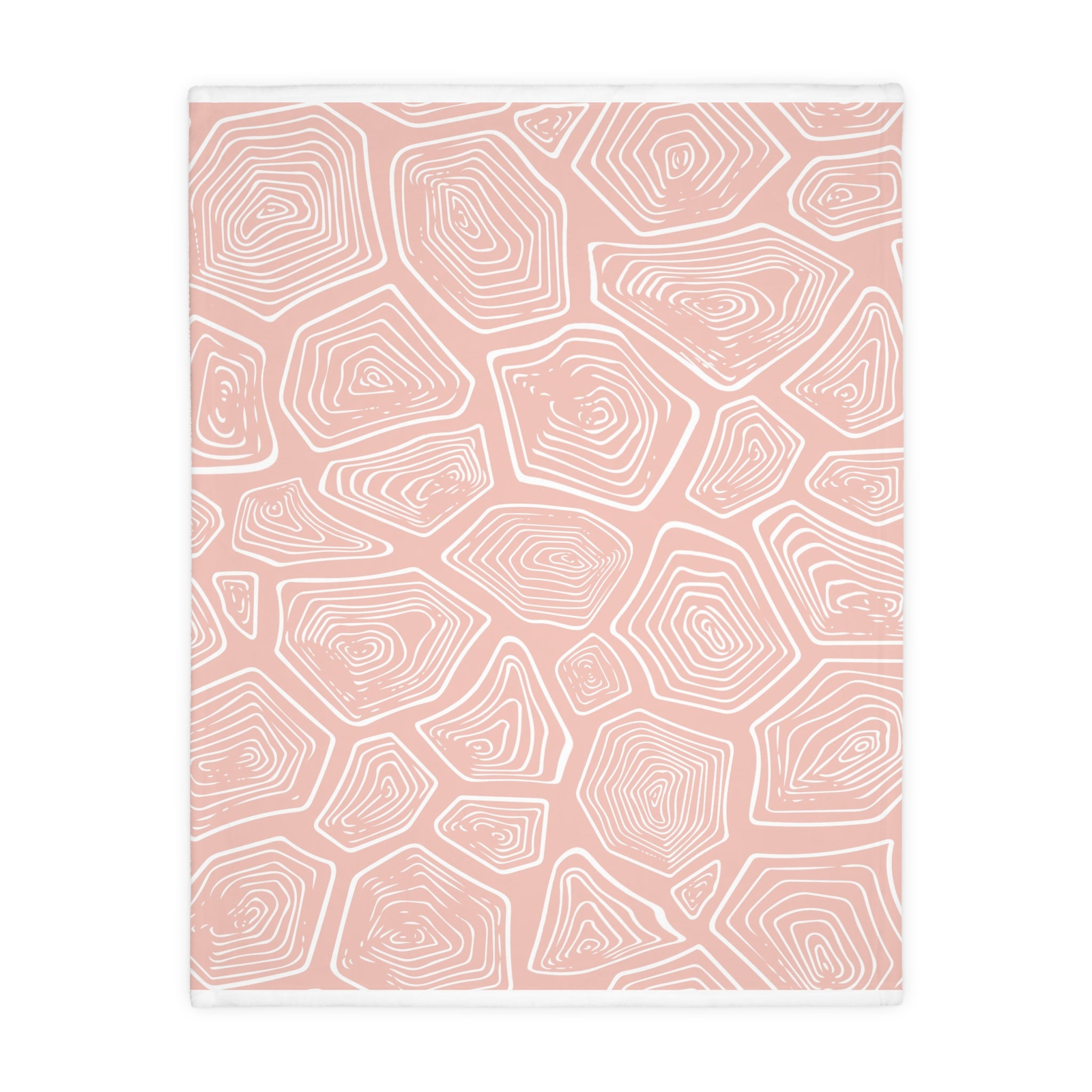 Cozy Velveteen Microfiber Blanket - Pink Tortoise