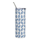 Blue Oyster Print Stainless Steel Tumbler, 20oz