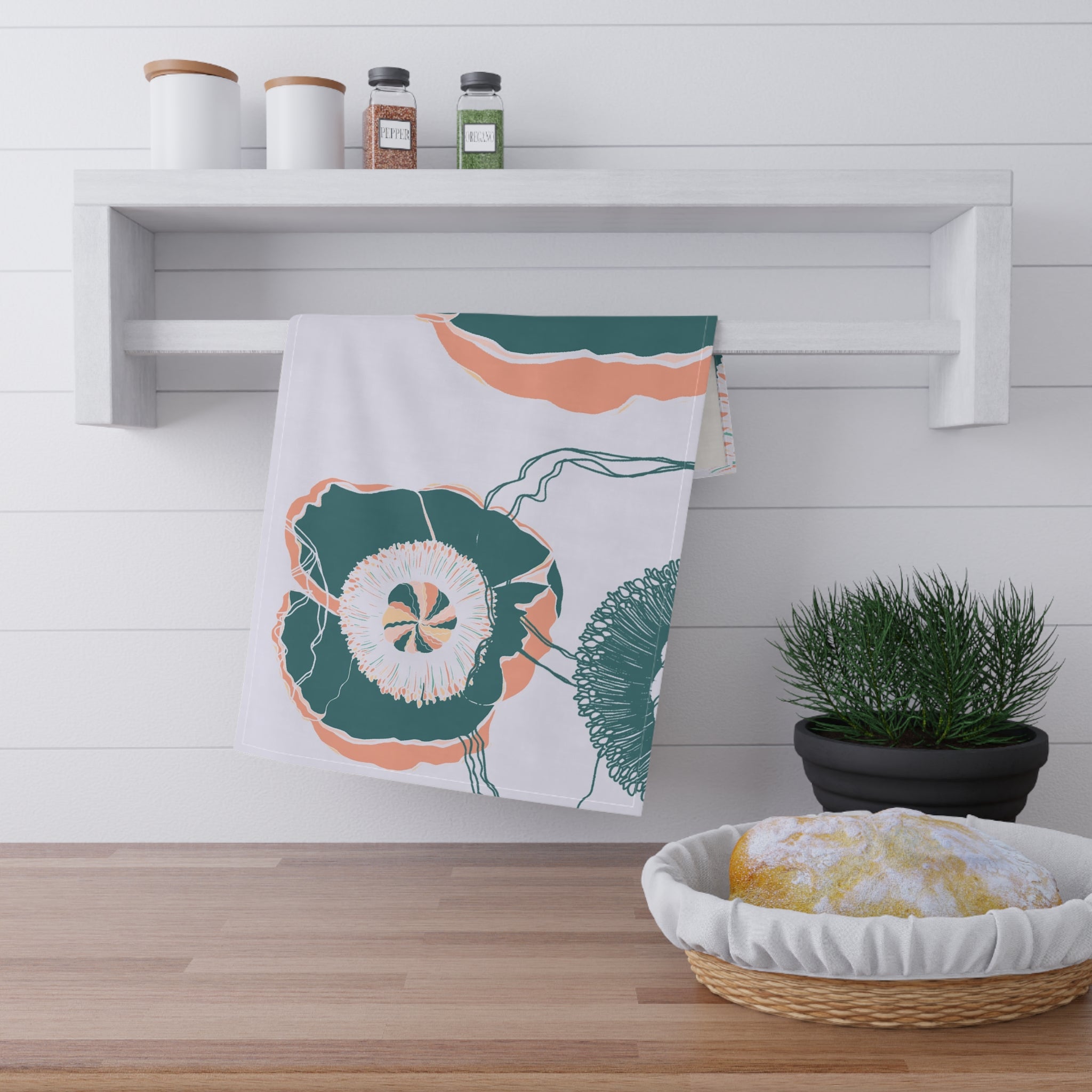 Havana Poppy Kitchen Tea Towel