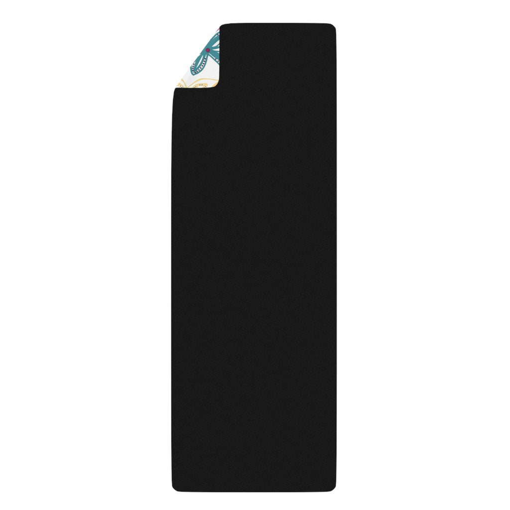 Fuchsia Geo Flowers Yoga Mat