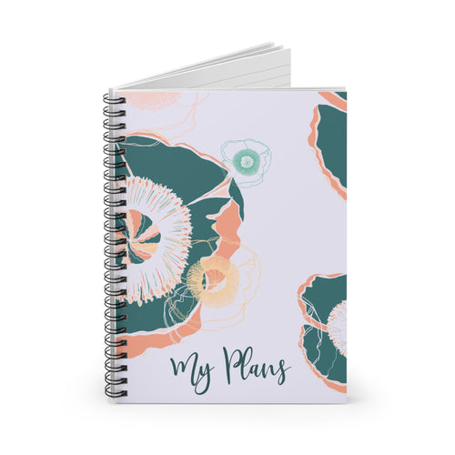"My Plans" Havana Poppy Notebook - Ruled Line