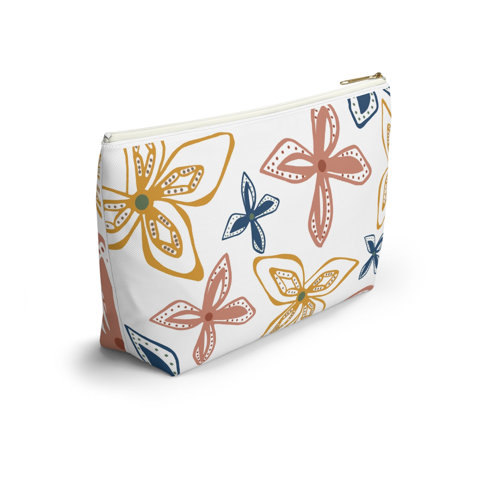 Geo Flowers Accessory Pouch