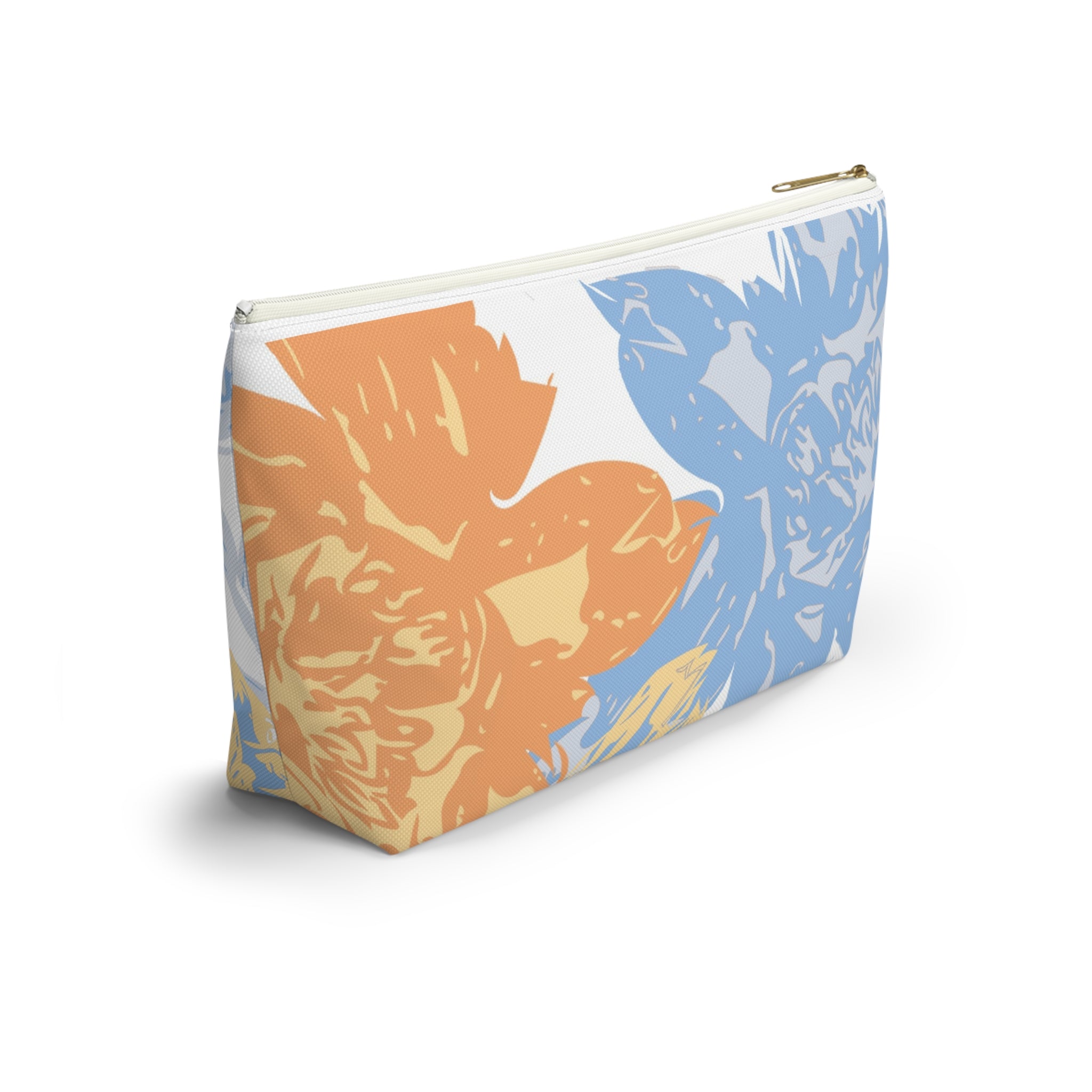 Floral Accessory Pouch - Colorful Makeup Bag, Travel Organizer, Gift for Her, Art Print Clutch, Summer Essentials