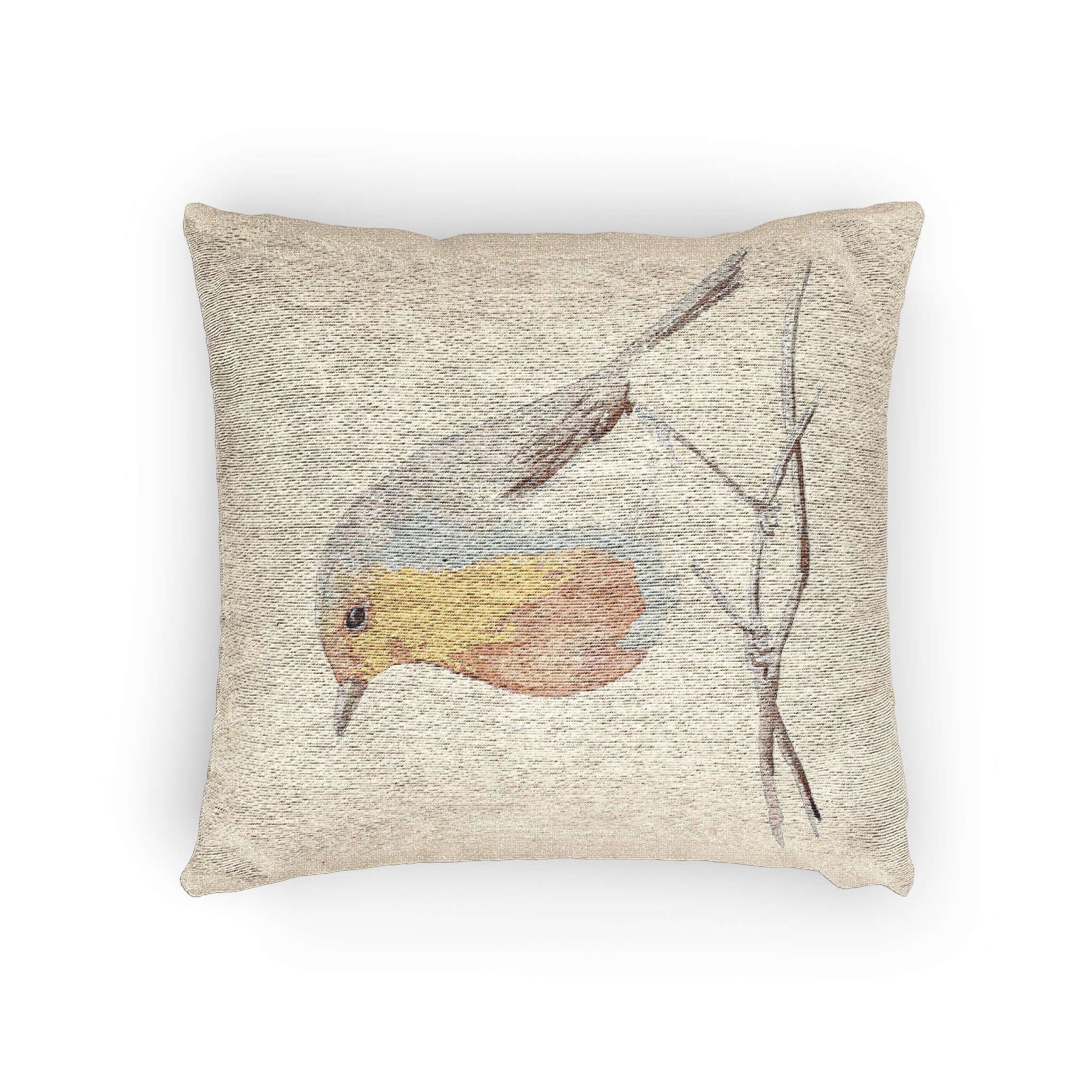 Robin Woven Throw Pillow