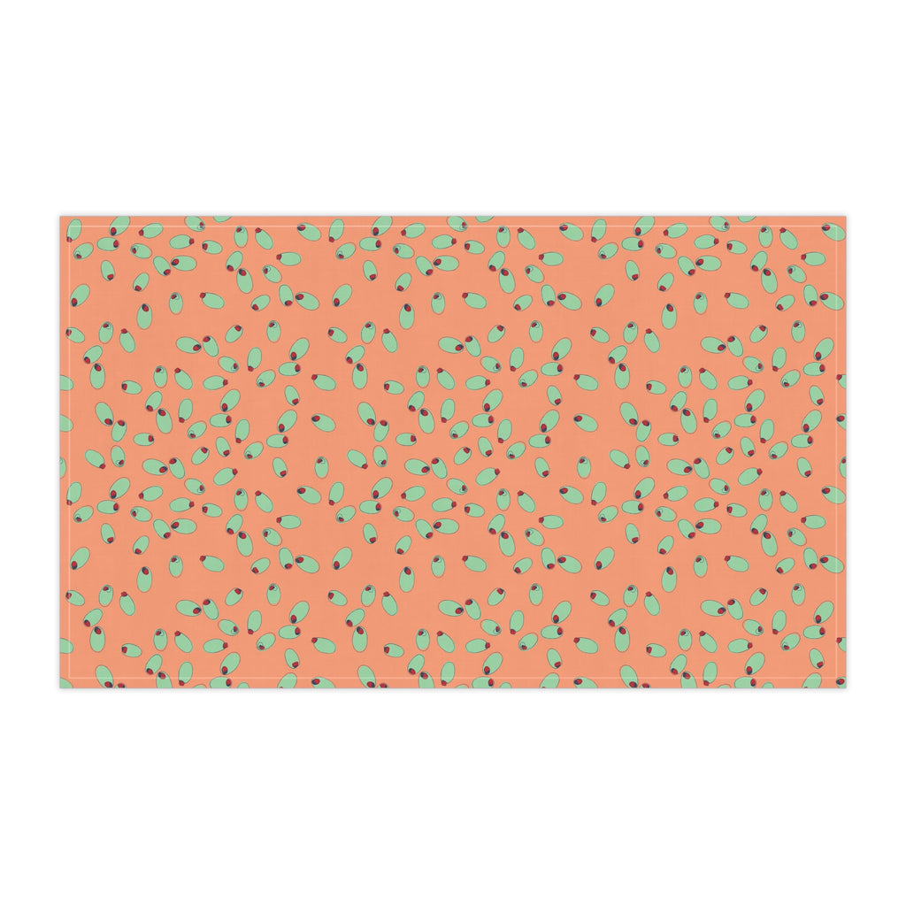Orange - Martini Olives Kitchen Tea Towel
