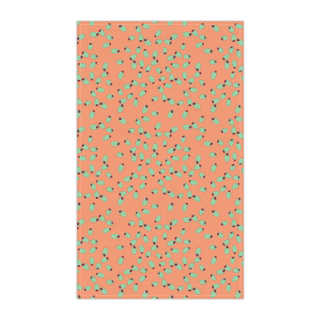 Orange - Martini Olives Kitchen Tea Towel